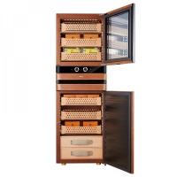 Шкаф для хранения сигар (хьюмидор) Afidano L8 (Коньячная кожа)